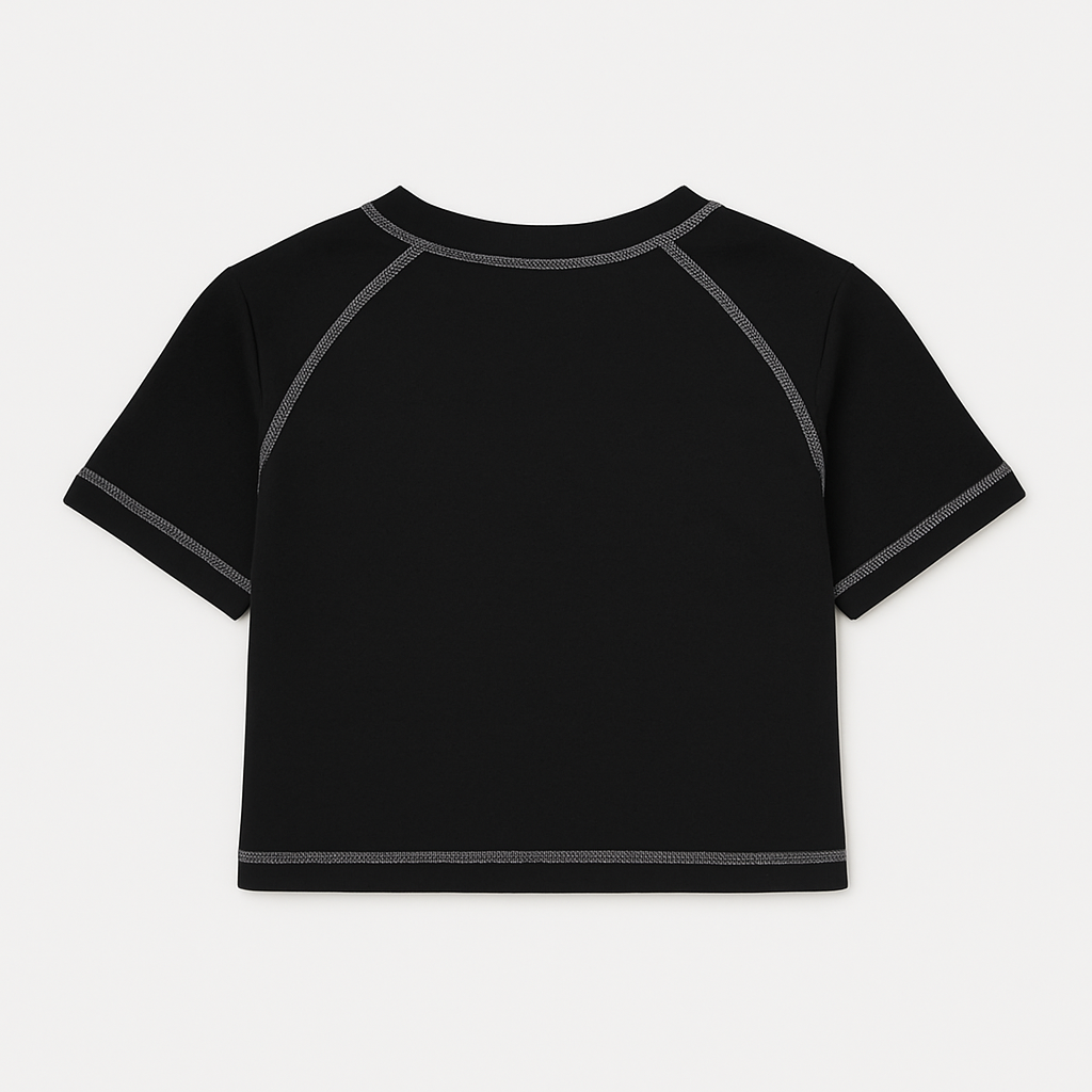 'Black and White Era' Crop Tee