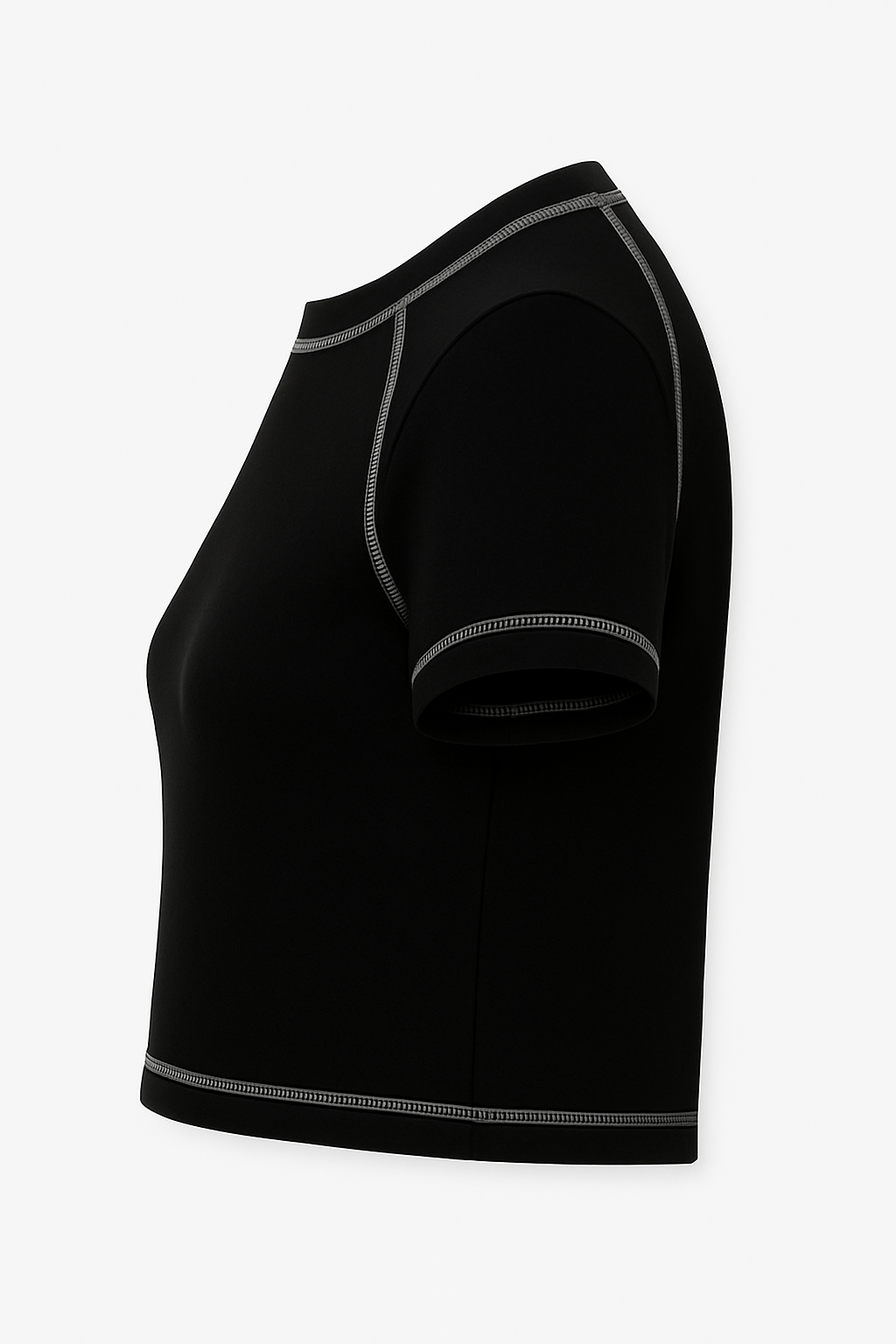 'Black and White Era' Crop Tee