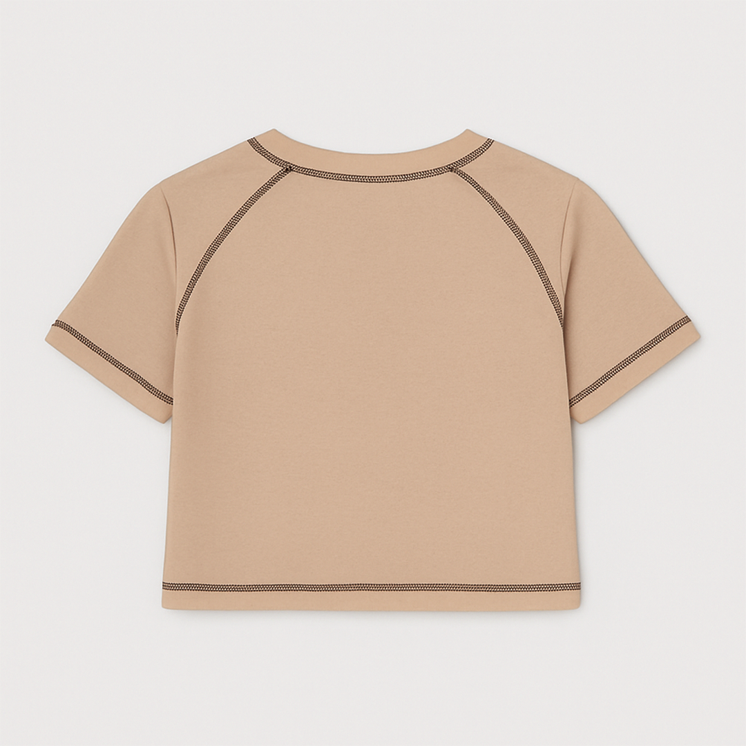 "The Brown Stitch" Crop Tee