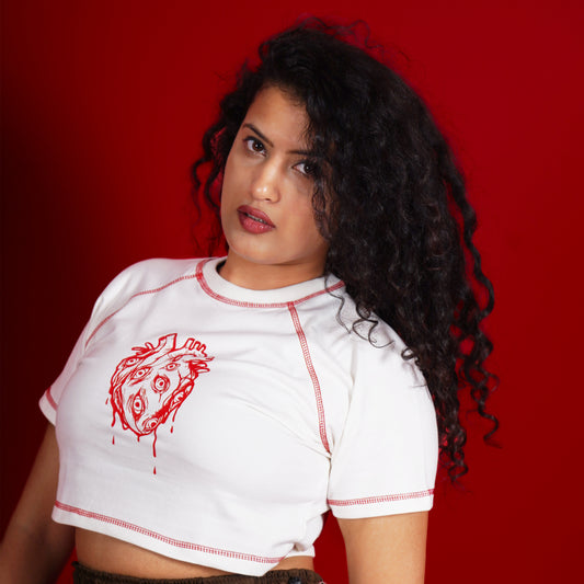 "The Red Heart" Crop Tee